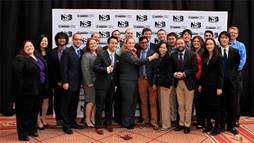 Jora Jacobi (5th from the left) volunteers annually at the National Science Bowl® Championship in Washington, D.C. 